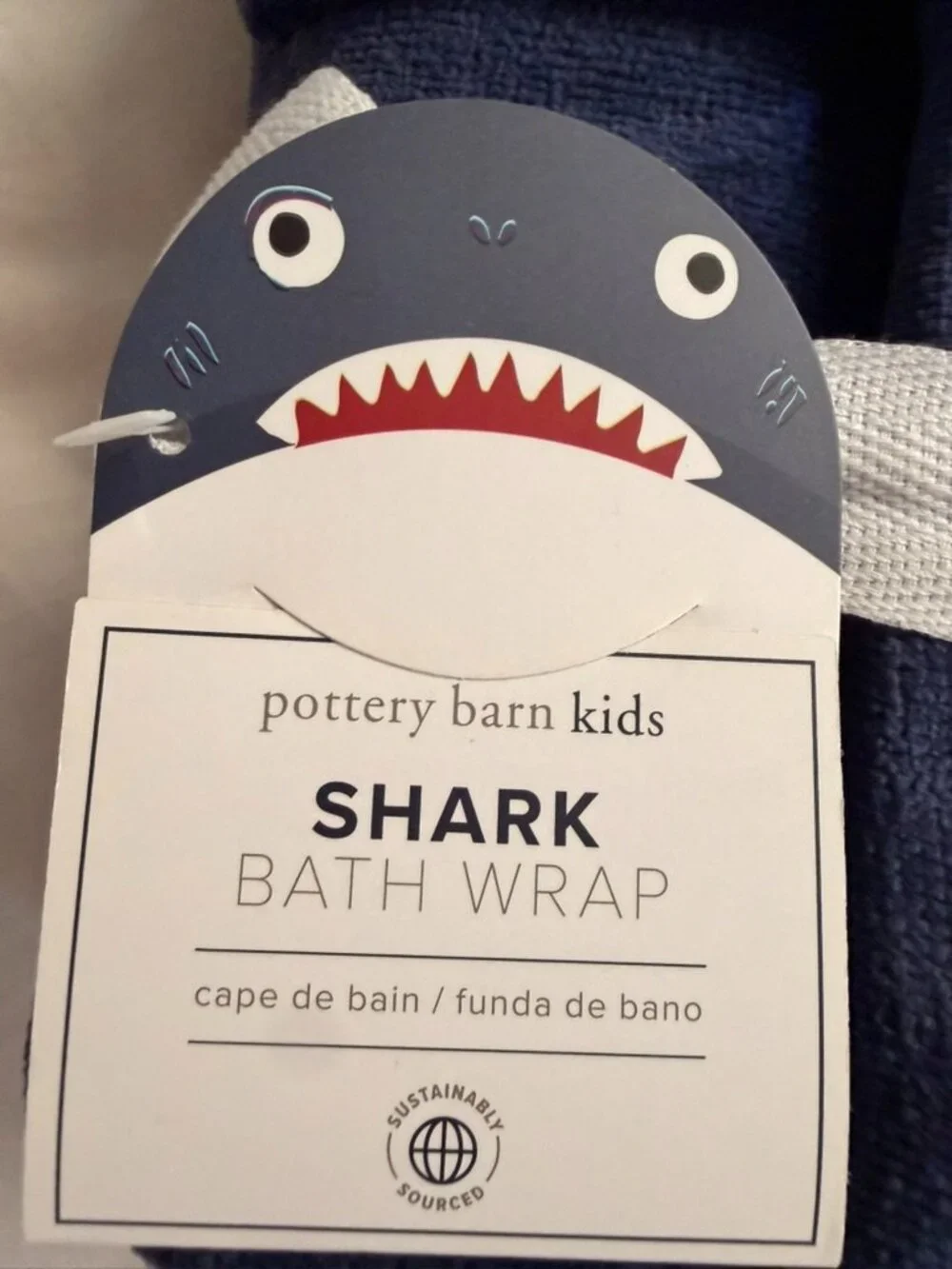 Pottery Barn Kids Shark Bath Wrap
